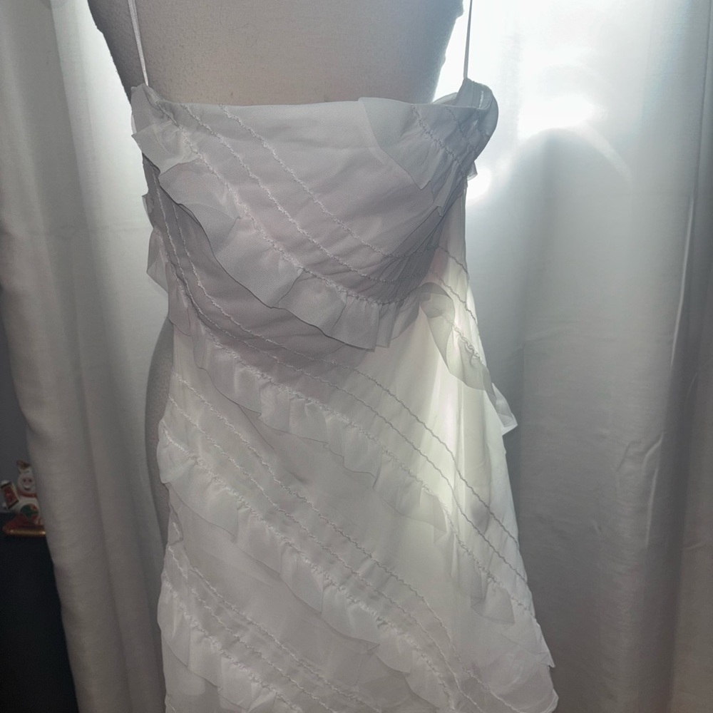 Princess Polly White Ruffled Mini Dress